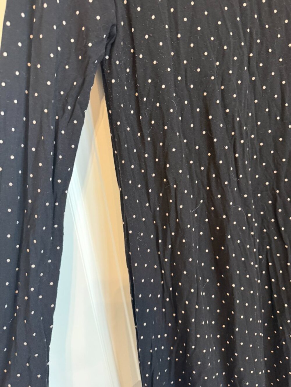 Long-sleeve swing dress featuring a classic polka dot print - Picture 2 of 5